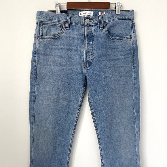 Re/Done Originals Straight Skinny Jeans Light Wash - Picture 3 of 16
